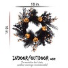 18 Inch Halloween Wreath for Front Door, Pumpkin Wreath Halloween Decorations - 4 of 4