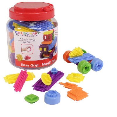 Childcraft Manipulative Magic Brix, Bristle Blocks, Assorted Colors, Set of 72