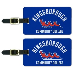 Kingsborough Community College the Wave Logo Luggage ID Tags Suitcase CarryOn Cards  Set of 2 - 1 of 4