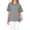 LA LEELA Women's Summer Casual Hawaiian Blouse Shirt Blouses Short Sleeve Button Down Dress Tops Tee Shirts Dresses for Women - 4 of 4