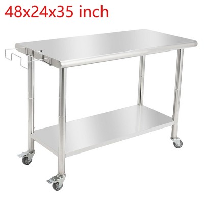 Stainless Steel NSF Commercial Work Prep Table Height Adjustable