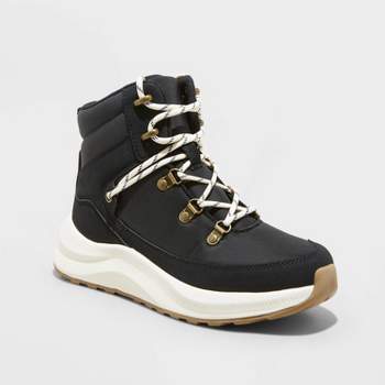Women's Corie Winter Hiker Boots - Universal Thread™ Jet Black 6 : Target