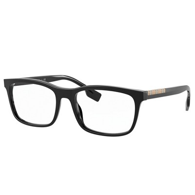 Burberry ELM BE 2334 3001 Unisex Rectangle Eyeglasses Black 55mm