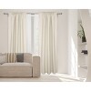 Lumi Home Furnishings 72"x144" Decorative Drapery Double Rod Set with Crystal Square finials Brushed Nickel - 3 of 4