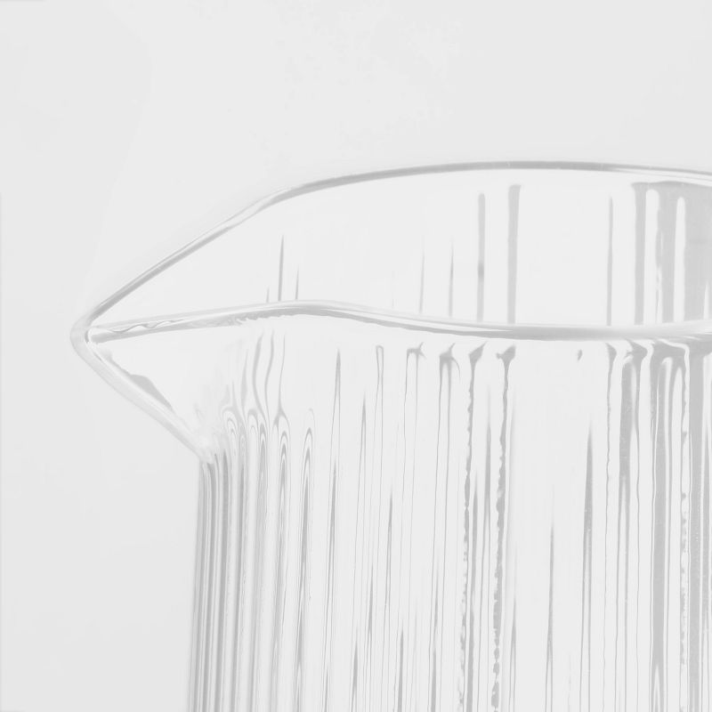 Ribbed Glass Pitcher Clear - Threshold&#8482;, 4 of 5