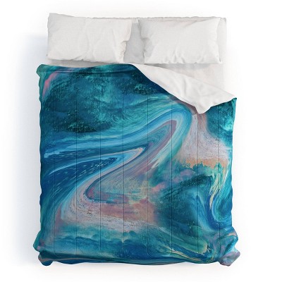 Deny Designs Alyssa Hamilton Art Gemstone Comforter and Pillow Sham Set Blue