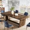 70.9-Inch Wood Dining Room Table,  Rectangular Farmhouse Dining Table for 6-8 People with Solid Pedestal - 4 of 4