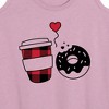 Women's - Instant Message - Coffee And Donut Graphic Racerback Tank - 2 of 4