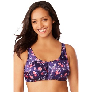 Comfort Choice Women's Plus Size Satin Wireless Comfort Bra - 1 of 4
