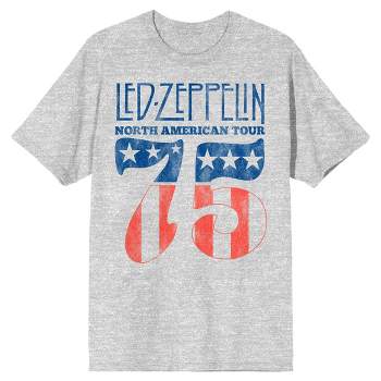 Led Zeppelin North American Tour ‘75 Crew Neck Short Sleeve Athletic Heather Men's T-shirt