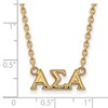 Black Bow Jewelry 14k Yellow Gold Plated Sterling Silver Alpha Sigma Alpha Greek Life Necklace 18 Inch - 2 of 4