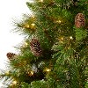 Nearly Natural 7.5-ft Golden Tip Washington Pine Artificial Christmas Tree with 600 Clear Lights, Pine Cones and 1568 Bendable Branches - 4 of 4