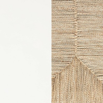 Beacon White and Seagrass Freestanding Storage Cabinet with Adjustable Shelving