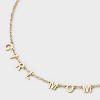 14K Gold Dipped "Girl Mom" Station Necklace - A New Day™ Gold - 4 of 4