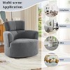 Accent Chair Modern Upholstered Swivel Seat with Adjustable Headrest for Living Room or Office - 3irtyhousy - 2 of 4