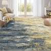 Washable Modern Abstract Rug Non Slip Low Pile Rug Soft Contemporary Throw Floor Cover Foldable Indoor Carpet for Living Room Bedroom Playroom - 3 of 4