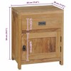vidaXL Bedside Cabinet Solid Teak 15.7"x11.8"x19.7" - 4 of 4