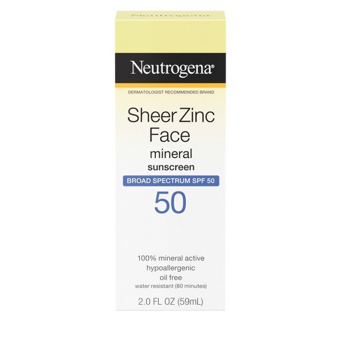 Neutrogena Sheer Zinc Sunscreen Face Lotion - SPF 50 - 2 fl oz - image 1 of 4