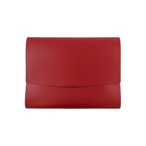 JAM Paper Italian Leather Portfolios With Snap Closure 10 1/2 x 13 x 3/4 Red 2233317453B - 1 of 4