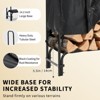 Firewood Rack 4/8 ft Outdoor & Indoor Log Holder Heavy Duty Wood Organizer with Waterproof Cover Steel Mesh Storage for Fireplace, Patio, Wood Stacker - 4 of 4