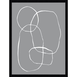 Amanti Art 19" x 25" Modern Circles Light Gray by Teju Reval: Contemporary Acrylic Wall Art - 1 of 4