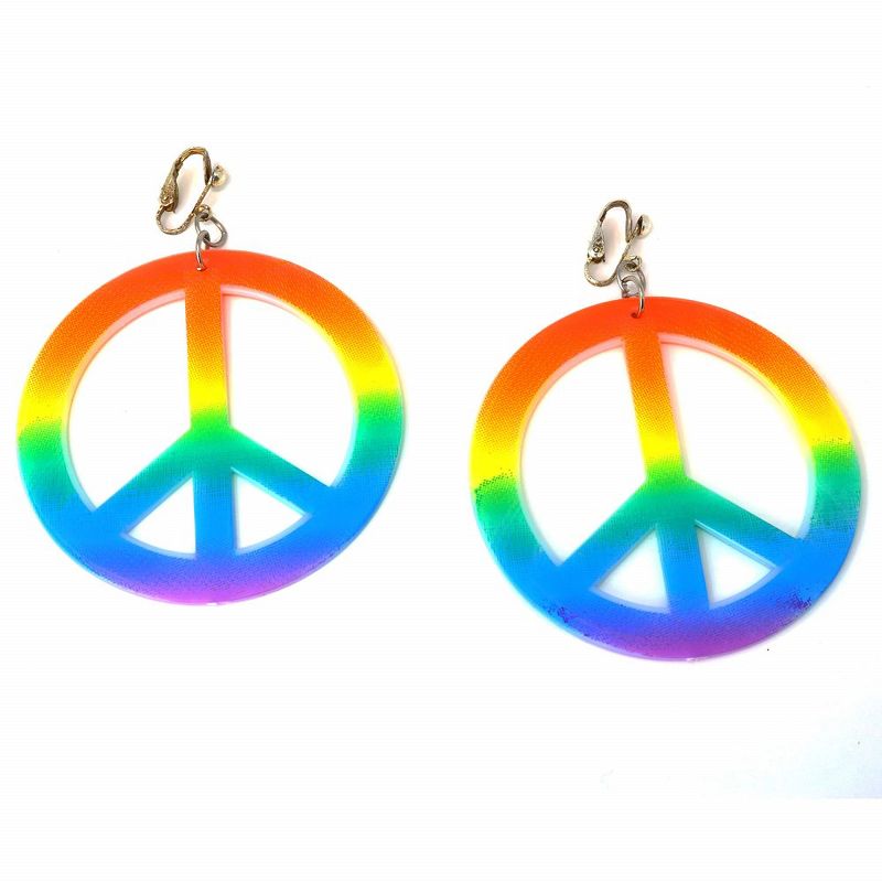 Skeleteen Peace Sign Earrings  - Colorful, 4 of 5