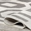 Nuloom Nicola Bars Geometric 5x8 Indoor/Outdoor Area Rug for Living Room Patio Deck Front Porch Kitchen, Grey/Ivory - 4 of 4