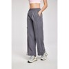 Clotth Women's Loose Straight Outdoor Sports Pants - Low-Rise Drawstring Wide-Leg Casual Pants, Reflective Trendy Cargo Pants - 3 of 4