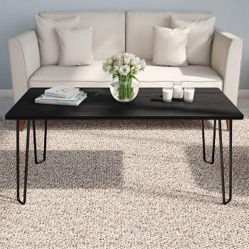 Lavish Home Modern Coffee Table with Hairpin Legs - Modern Industrial