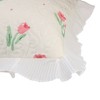 Unique Bargains Girl Cotton Tulip Floral Design Ruffle Trim Envelope Closure Pillowcase 20" x 30" 2 Pcs - 2 of 4