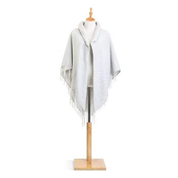 DEMDACO Dove Gray/Cream Blanket Wrap 81 x 39 - Grey
