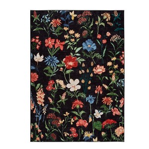 COZONY Floral Washable Area Rug, Soft Low Pile Non-Slip Vintage Carpet, Stain Resistant Living Room Rug for Bedroom, Kitchen, Office - 1 of 4