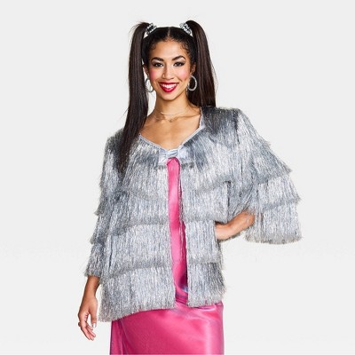 Adult Halloween Humor Costume Disco Jacket - Hyde and EEK! Boutique™ Metallic Silver One Size Fits Most