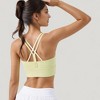 Anna-Kaci Active Women's Scoop Neck Sports Bra with Double Strap Back and Soft Stretch Fabric - 3 of 4