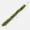 Pre-Lit Cedar Cypress Christmas Garland w/ Twinkling LEDs, Realistic Indoor Holiday Decor for Door, Mantle, Battery - 2 of 4