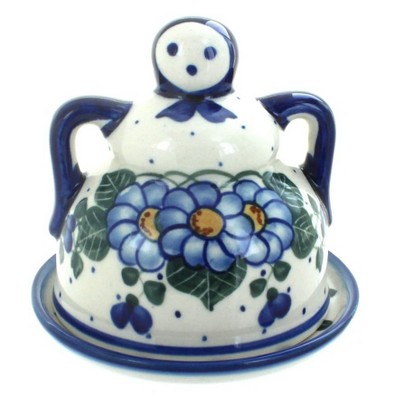 Blue Rose Polish Pottery Primrose Medium Cheese Lady