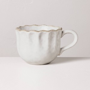 10oz Carved Edge Mug Cream - Hearth & Hand™ with Magnolia - 1 of 4