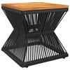 Coffee Table Black Solid Acacia Wood 15.0 in x 15.0 in x 15.0 in - 2 of 4