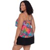 Trimshaper Women's Ronnie Two Tier Ruffle Plus Tankini Swimsuit Top - 2 of 3