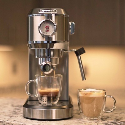 Espressione Stainless Steel 3-in-1 Espresso Maker with Grinder