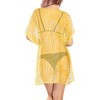 LA LEELA Women's Summer Vacation Beachwear Swim Suit Loose Beach Dress Beach Short Tank Bathing Suit Cover-up Medium-Large Yellow, Abstract - 4 of 4