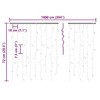 vidaXL Christmas Lighting Outdoor Xmas LED Curtain Icicle Lights with 8 Models - Warm White - 4 of 4