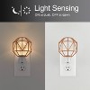 GE LED Night Light Geometric Shade: Rose Gold Wall Lamp Plug-In, UL Listed, Cordless, Acrylic Shade, 1-Way On/Off - 2 of 4