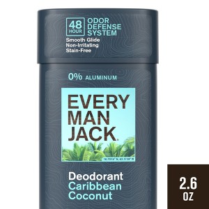Every Man Jack 48-Hour Odor Defense Deodorant - Aluminum-Free - Caribbean Coconut - 2.6oz - 1 of 4