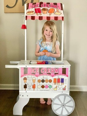 Melissa & Doug Wooden Snacks And Sweets Food Cart - 40+ Play Food Pc ...