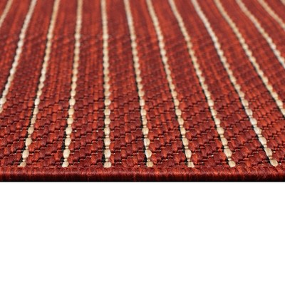 Chili Red Flat Woven Square Indoor/Outdoor Area Rug