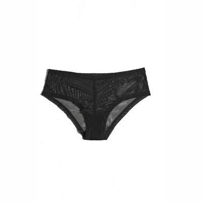 Women's Mesh Lace Trim Hipster Panty - Blush Lingerie