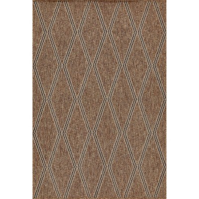 Natural Geometric Pattern Flat Woven Rectangular Area Rug