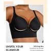 SHAPELLX Bras for Women Push Up Back Smoothing T-Shirt Everyday Underwire Lightly Lined Cups Up to H—Black 38 - 2 of 3