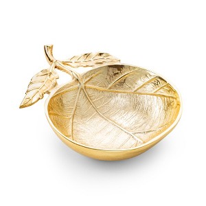 Classic Touch Gold Leaf Dish - 8.25"L - 1 of 4